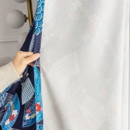 Cortinas De Chenilla Con Estampado Nórdico De Abanico Y Opacas