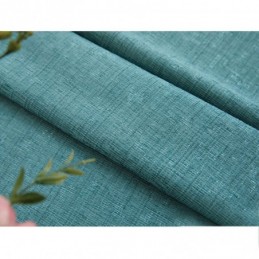 Cortina Bordada A Medida, Con Diseño De Flores Europeas, Semiopaca, Para Sala De Estar Y Dormitorio.