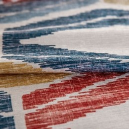 Cortina De Chenilla A Medida Con Estampado De Rombos, Estilo Nórdico, Opaca.