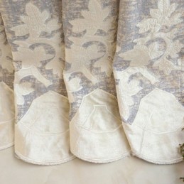 Cortina De Chenilla Europea Hecha A Medida Con Bordado Floral Para Sala De Estar Y Dormitorio.