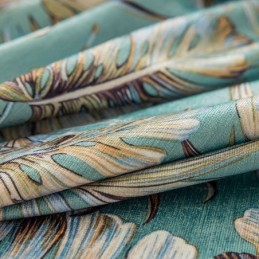 Cortinas Opacas De Chenilla Estilo Europeo Con Estampado De Plantas