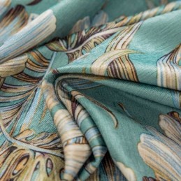 Cortinas Opacas De Chenilla Estilo Europeo Con Estampado De Plantas