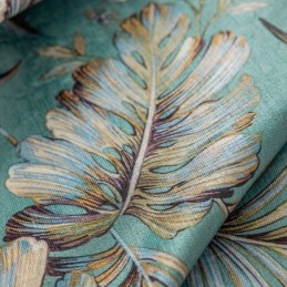 Cortinas Opacas De Chenilla Estilo Europeo Con Estampado De Plantas