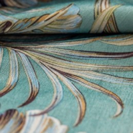 Cortinas Opacas De Chenilla Estilo Europeo Con Estampado De Plantas