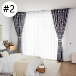 Cortina De Algodón Hecha A Medida Cortina Con Estampado Floral Estilo Nórdico