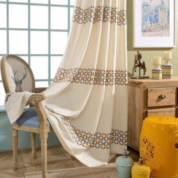 Cortina Opaca De Lino Y...