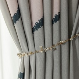 Cortina De Algodón Hecha A Medida Cortina Con Forma De Corazón Estampada Nórdica