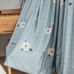 Cortina De Algodón Hecha A Medida Cortina Con Estampado Floral Estilo Nórdico