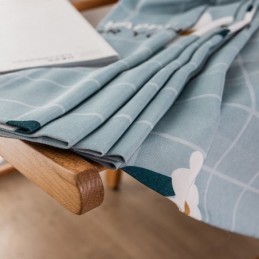 Cortina De Algodón Hecha A Medida Cortina Con Estampado Floral Estilo Nórdico