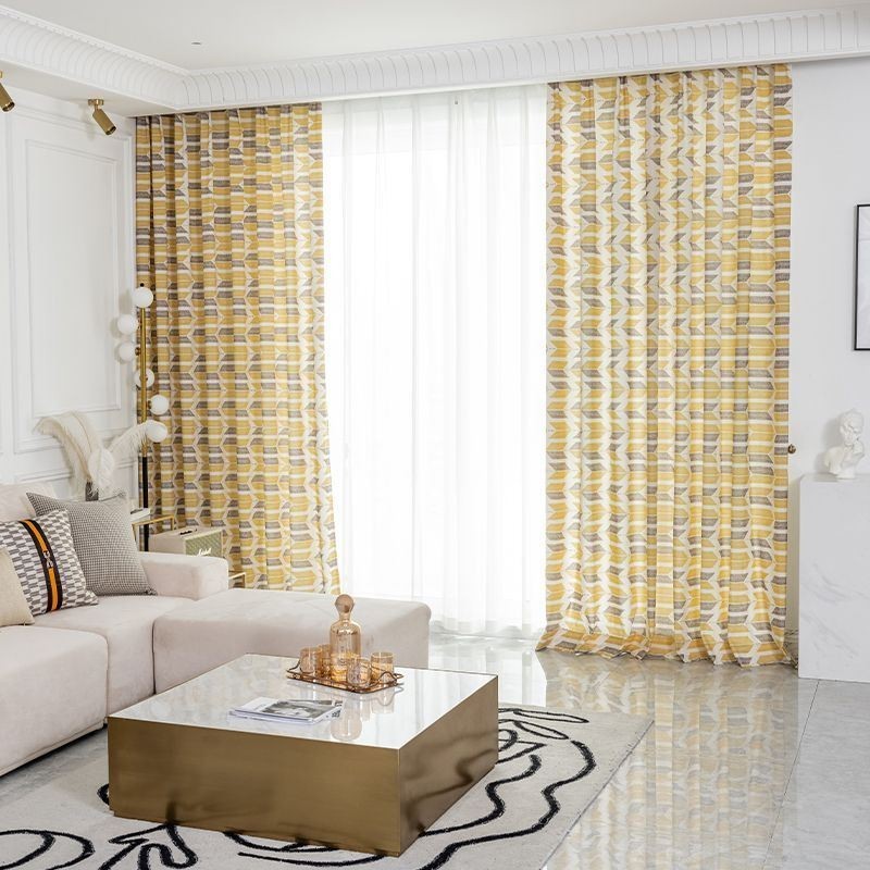 Cortina Estampada Cortina A Medida Estilo Nórdico Algodón