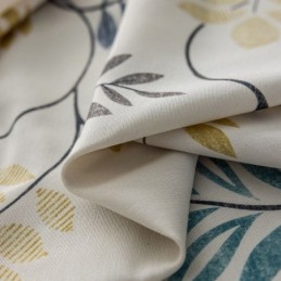 Cortina De Algodón Hecha A Medida Cortina Estilo Nórdico Con Estampado De Hojas