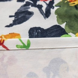 Cortina De Algodón Hecha A Medida Cortina Con Estampado De Plantas Estilo Nórdico