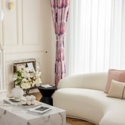 Cortinas Opacas Con Estampado Nórdico De Chenilla