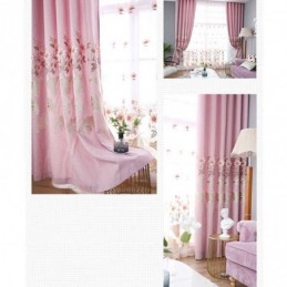 Cortinas Opacas Nórdicas Con Bordado Floral Para Sala De Estar Y Dormitorio