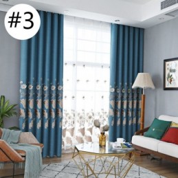 Cortinas Opacas Nórdicas Con Bordado Floral Para Sala De Estar Y Dormitorio