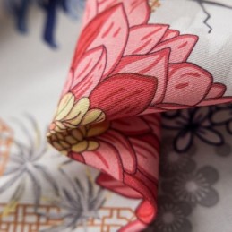 Cortina De Estilo Nórdico Hecha A Medida Cortina De Algodón Con Estampado Floral