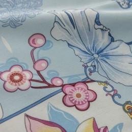 Cortina De Estilo Nórdico Hecha A Medida Cortina De Algodón Con Estampado Floral