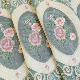 Cortinas Bordadas De Chenilla Estilo Europeo Con Diseño Floral Para Sala De Estar Y Dormitorio