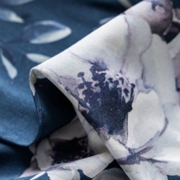 Cortina Con Estampado Floral Hecha A Medida Cortina Estilo Nórdico Algodón