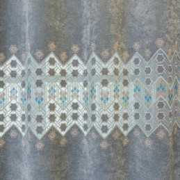 Cortina Opaca Hecha A Medida Con Bordado Geométrico De Estilo Nórdico Para Sala De Estar Y Dormitorio