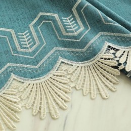 Cortinas Semi Opacas De Chenilla Estilo Chino Con Bordado De Montañas Para Sala De Estar Y Dormitorio