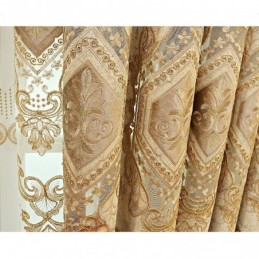 Cortina Semiopaca De Chenilla, Hecha A Medida, Con Bordado De Flores Europeas, Para Sala De Estar Y Dormitorio