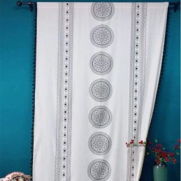Cortina De Lino Estampada...