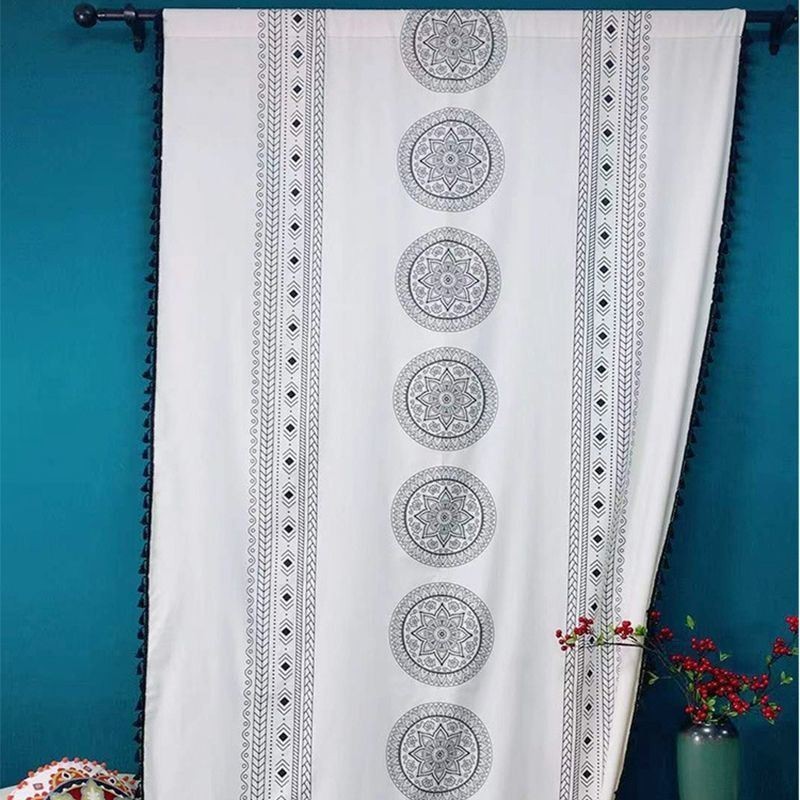 Cortina De Lino Estampada Hecha A Medida, Estilo Nórdico, Para Sala De Estar Y Dormitorio.