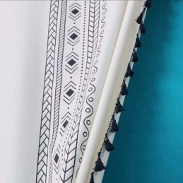 Cortina De Lino Estampada Hecha A Medida, Estilo Nórdico, Para Sala De Estar Y Dormitorio.