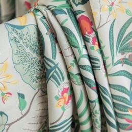 Cortina De Algodón Hecha A Medida Cortina Estilo Americano Con Estampado De Plantas