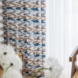 Cortina De Algodón Hecha A Medida Cortina Estilo Nórdico Estampada