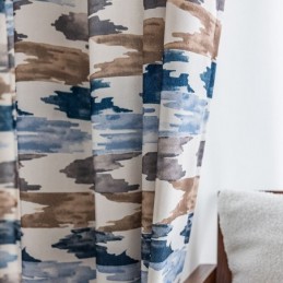 Cortina De Algodón Hecha A Medida Cortina Estilo Nórdico Estampada