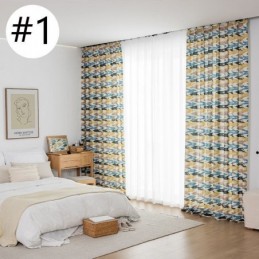 Cortina De Algodón Hecha A Medida Cortina Estilo Nórdico Estampada