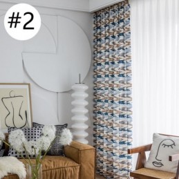 Cortina De Algodón Hecha A Medida Cortina Estilo Nórdico Estampada
