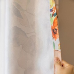 Cortina Hecha A Medida Cortina Con Estampado De Plantas Estilo Americano