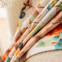 Cortina Hecha A Medida Cortina Con Estampado De Plantas Estilo Americano