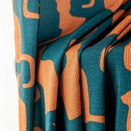 Cortina De Algodón Hecha A Medida Con Estampado De Gatitos Estilo Nórdico