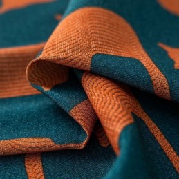 Cortina De Algodón Hecha A Medida Con Estampado De Gatitos Estilo Nórdico