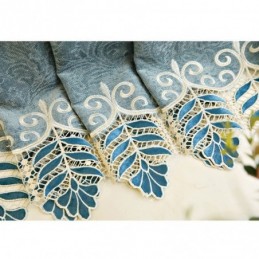 Cortinas Semi Opacas De Chenilla Con Bordado Floral De Estilo Europeo Para Sala De Estar Y Dormitorio