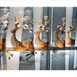 Cortinas Nórdicas De Chenilla Con Bordado De Cervatillo, Semiopacas, Para Sala De Estar Y Dormitorio