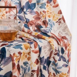 Cortina De Algodón Estilo Nórdico Hecha A Medida Con Estampado De Hojas