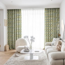 Cortina De Algodón Hecha A Medida Cortina Nórdica Con Estampado De Frutas