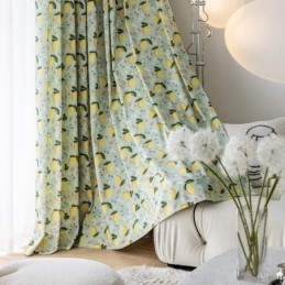 Cortina De Algodón Hecha A Medida Cortina Nórdica Con Estampado De Frutas