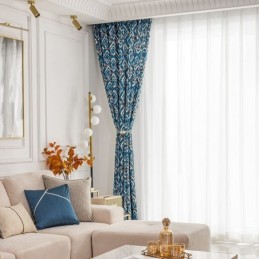 Cortina A Medida Cortina Rombo Estampado Estilo Nórdico