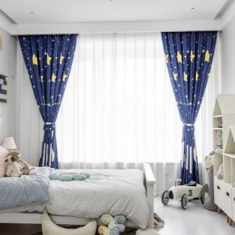 Cortina De Algodón Hecha A Medida, Estilo Infantil, Con Estampado De Oso Polar.