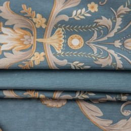 Cortina De Algodón Hecha A Medida, Estilo Europeo Con Estampado De Flores.