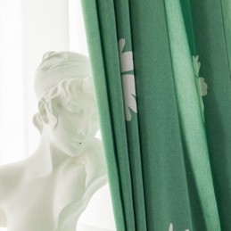 Cortina De Algodón Hecha A Medida Cortina Estilo Nórdico Estampado De Flores