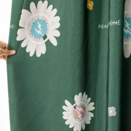 Cortina De Algodón Hecha A Medida Cortina Con Estampado De Flores Estilo Nórdico
