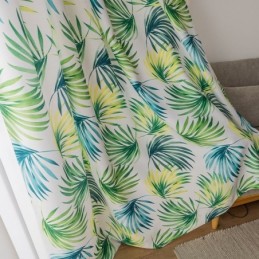 Cortina A Medida Cortina Estampada Hojas Estilo Nórdico