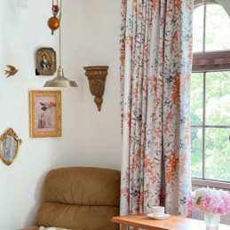 Cortinas Opacas De Poliéster Con Estampado Botánico Para Sala De Estar Y Dormitorio